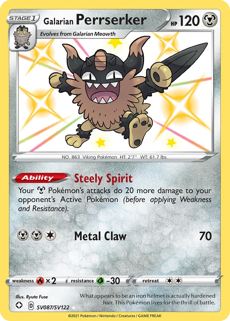 Galarian Perrserker · Shining Fates Shiny Vault