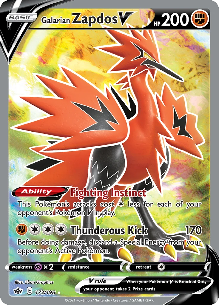 Galarian Zapdos V · Chilling Reign