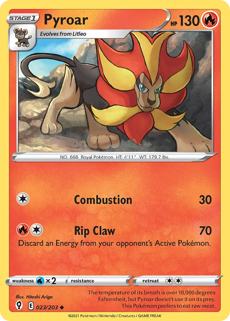 Pyroar · Céus em Evolução