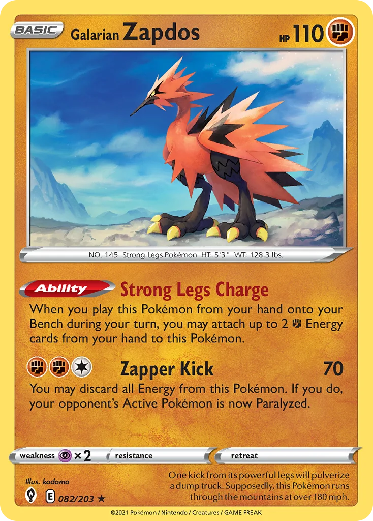 Zapdos de Galar · Céus em Evolução