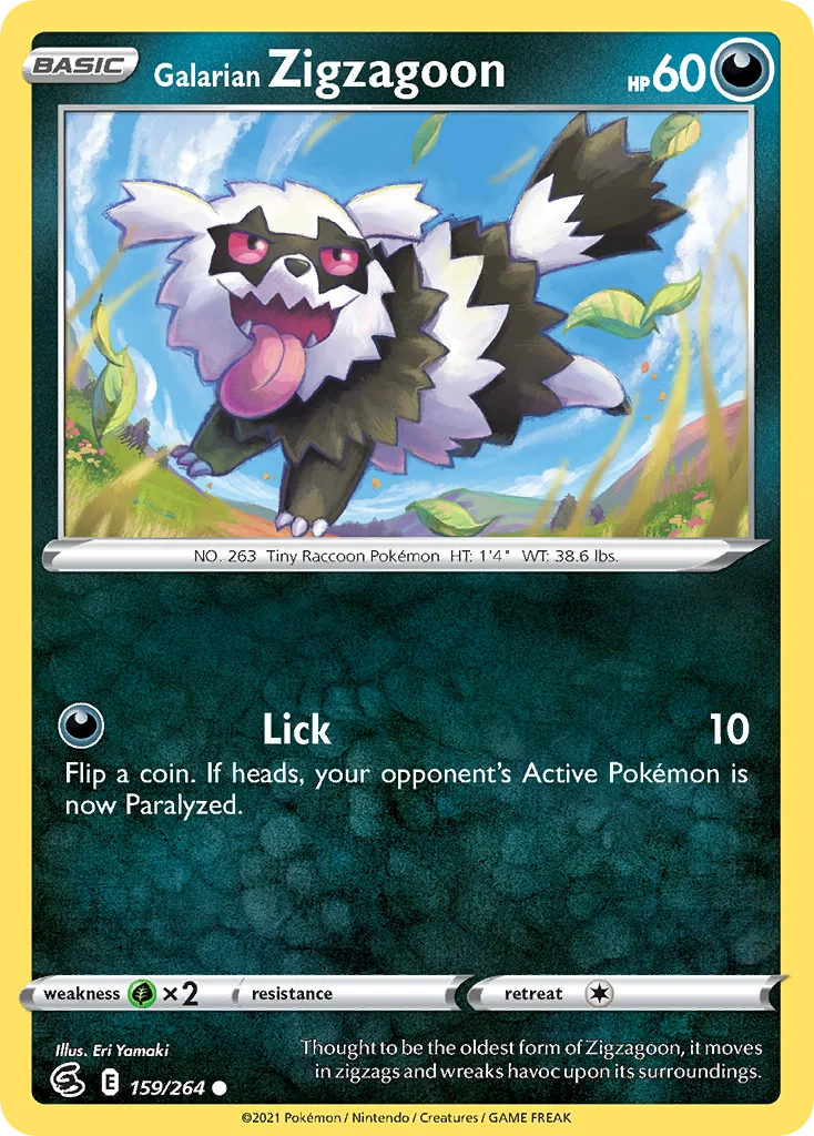 Zigzagoon de Galar · Golpe Fusão
