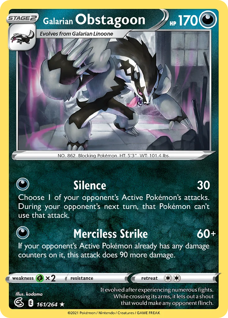 Galarian Obstagoon · Fusion Strike