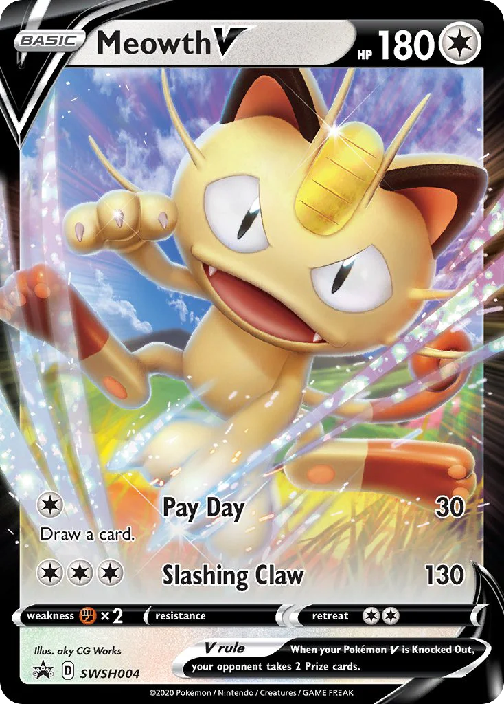 Meowth V · SWSH Black Star Promos