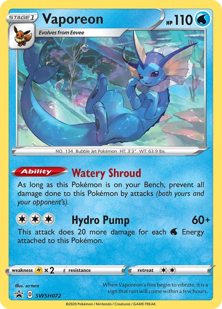 Vaporeon · SWSH Black Star Promos