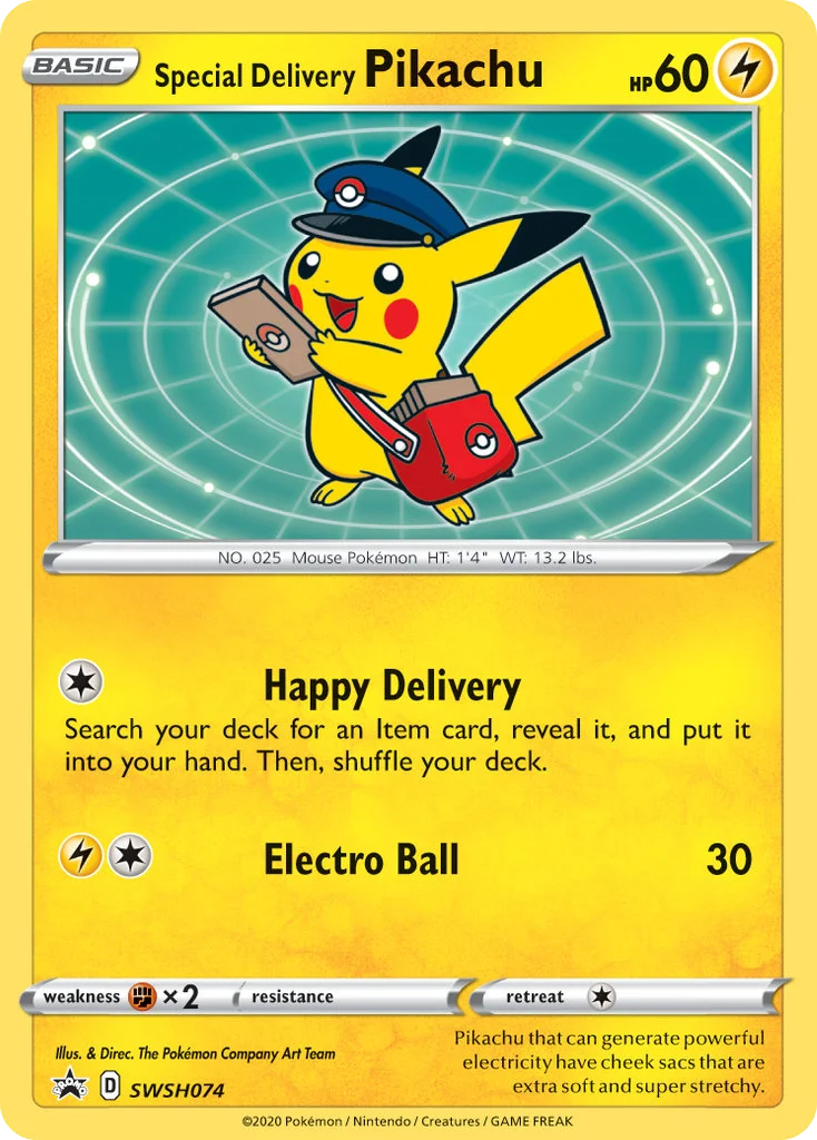 Special Delivery Pikachu · SWSH Black Star Promos