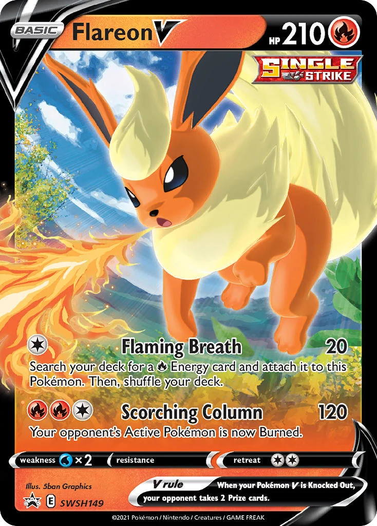 Flareon V · SWSH Black Star Promos