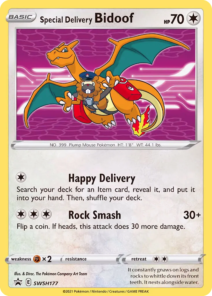 Special Delivery Bidoof · SWSH Black Star Promos