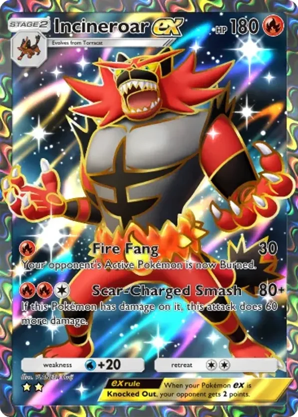 Incineroar ex · Celestial Guardians