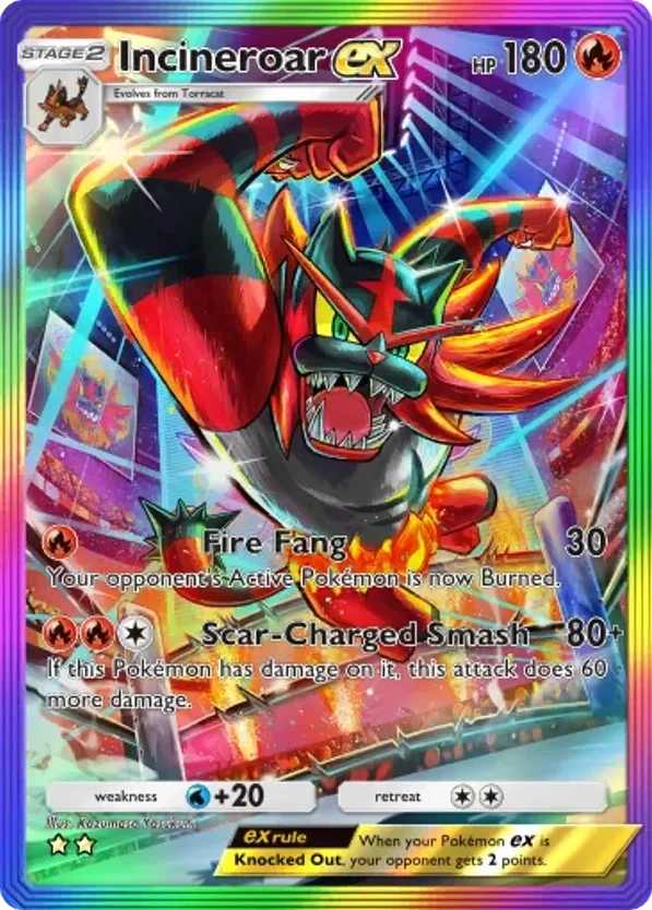 Incineroar ex · Celestial Guardians
