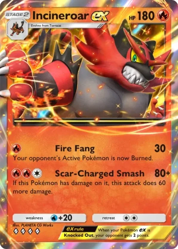 Incineroar ex · Celestial Guardians