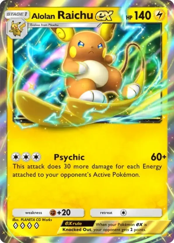 Alolan Raichu ex · Celestial Guardians