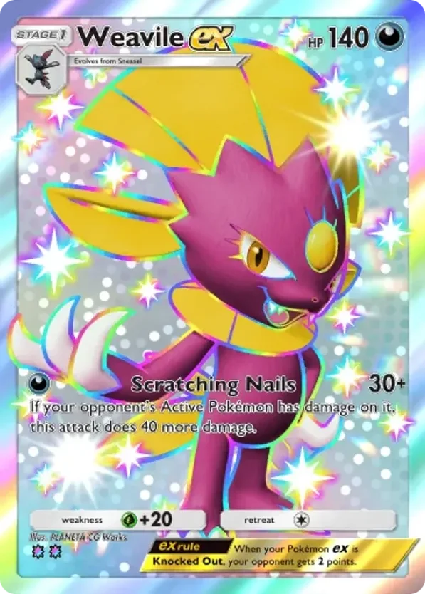 Weavile ex · Wisdom of Sea and Sky