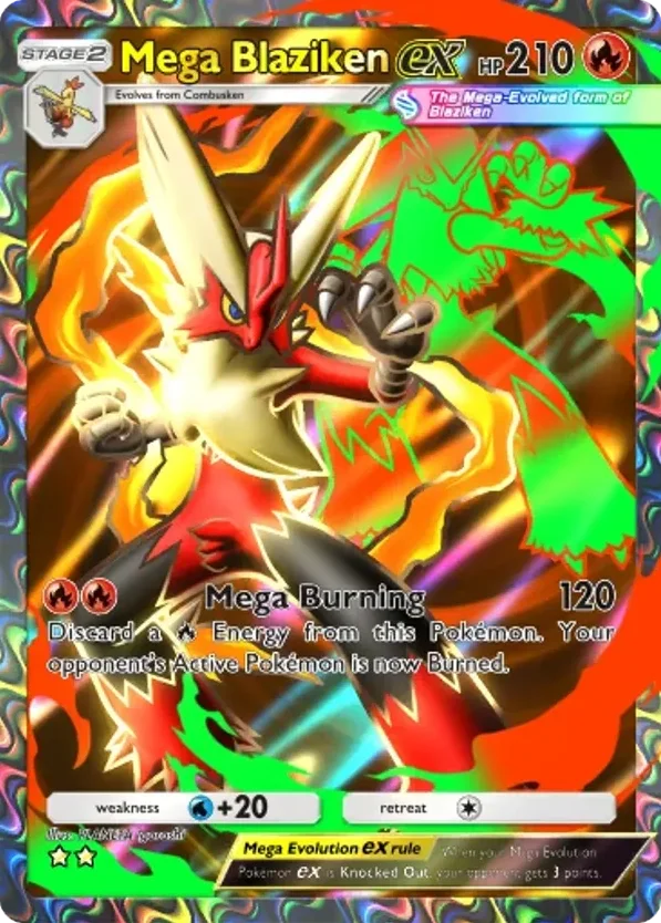 Mega Blaziken ex · Mega Rising
