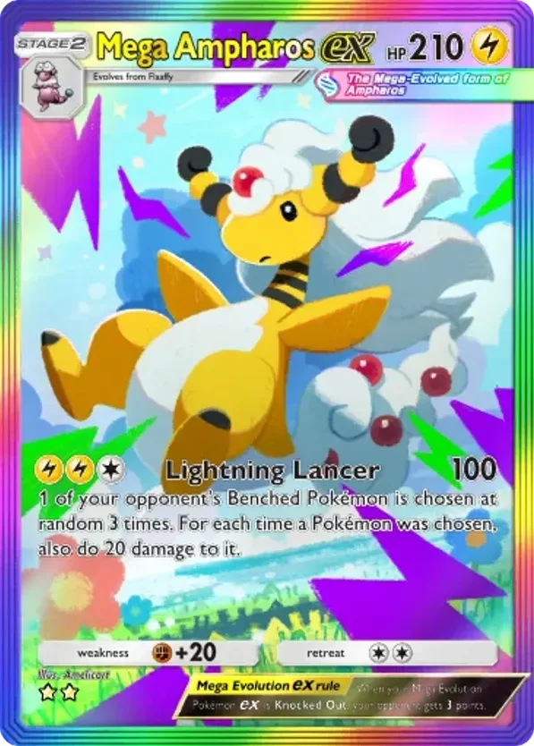 Mega Ampharos ex · Mega Rising