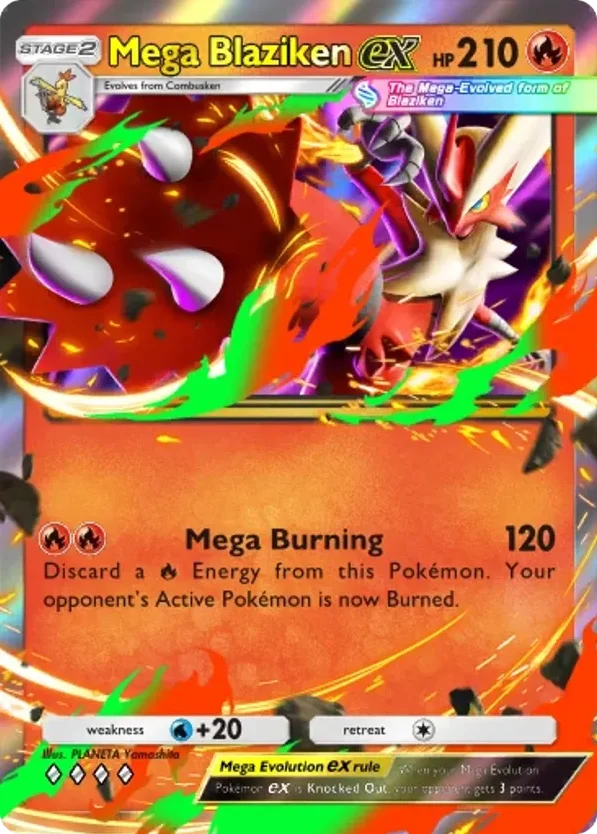 Mega Blaziken ex · Mega Rising