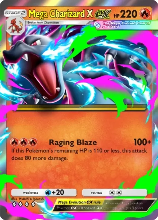 Mega Charizard X ex · Mega Shine