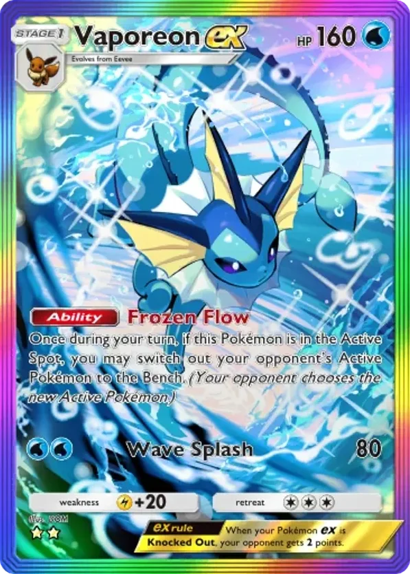 Vaporeon ex · Pulsing Aura