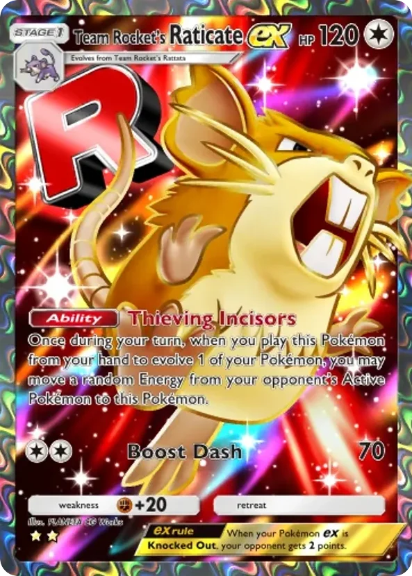Team Rocket's Raticate ex · Team Rocket's Ambition