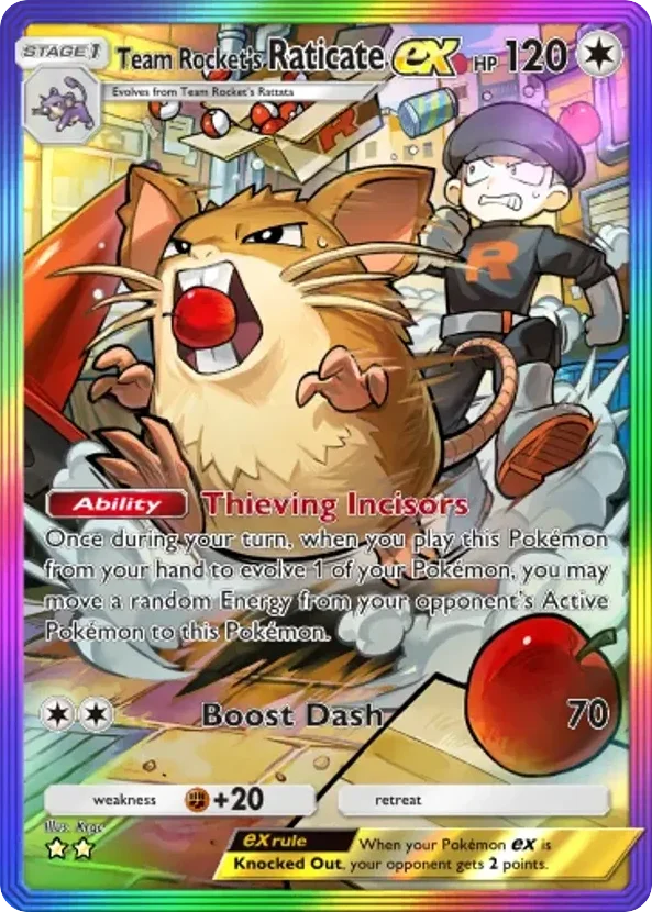 Team Rocket's Raticate ex · Team Rocket's Ambition