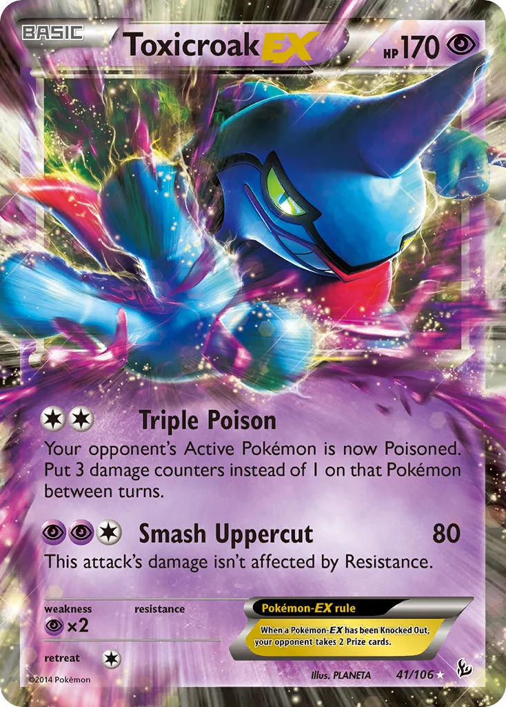 Toxicroak EX · Flash de Fogo