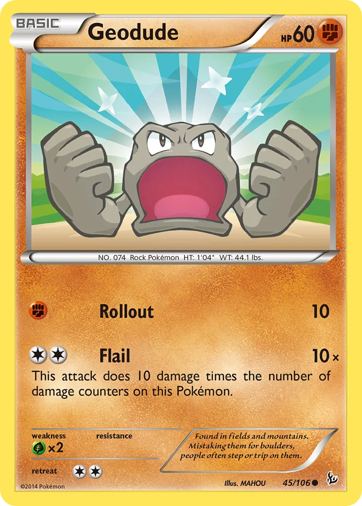 Geodude · Flash de Fogo