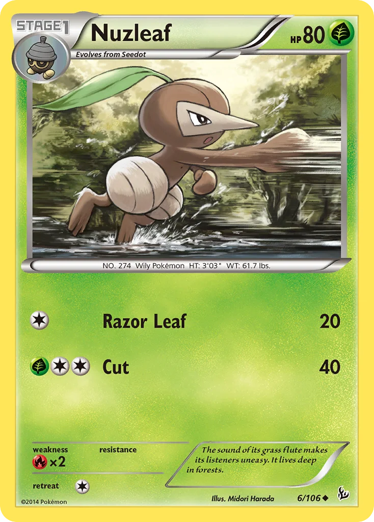 Nuzleaf · Flash de Fogo