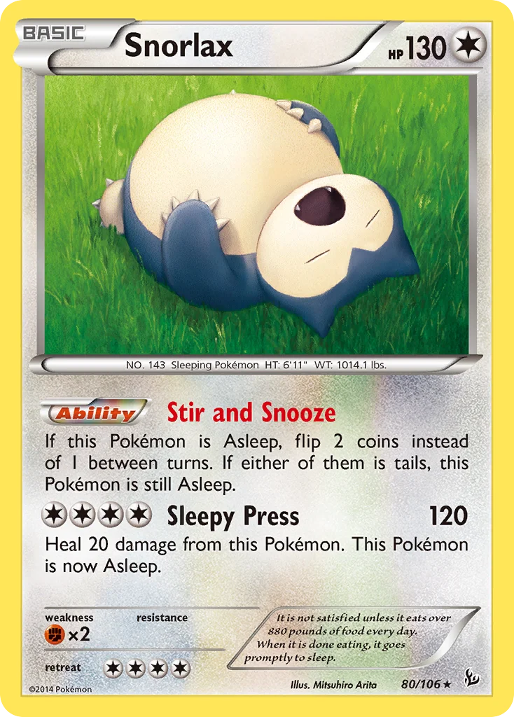 Snorlax · Flash de Fogo