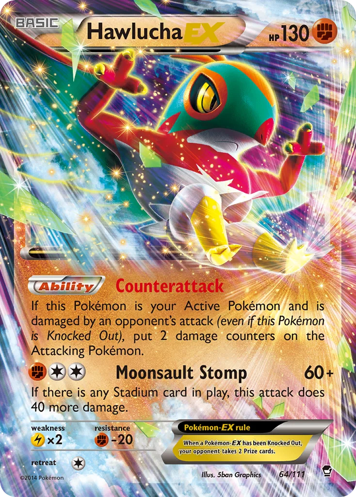 Hawlucha-EX · Furious Fists