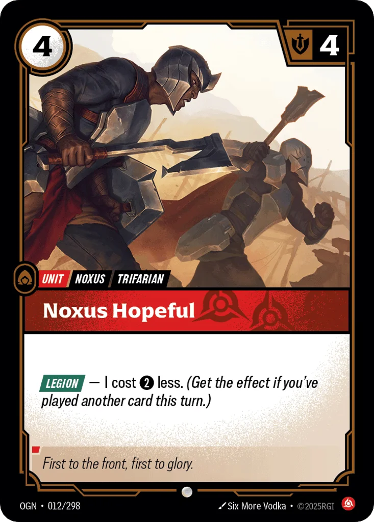 Noxus Hopeful · Origins