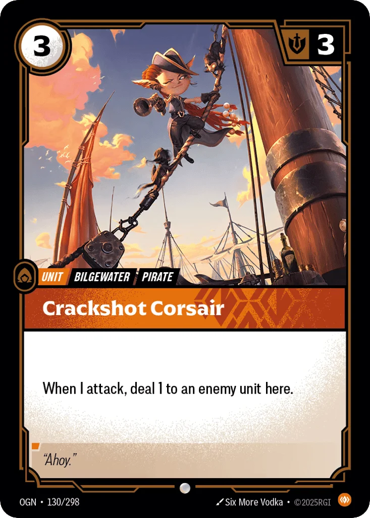 Crackshot Corsair · Origins