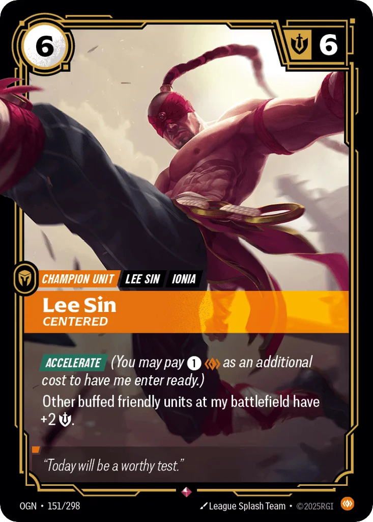 Lee Sin, Centered · Origins