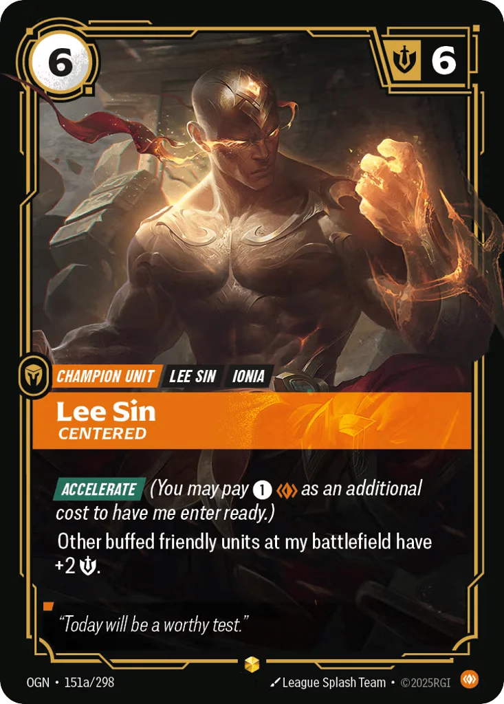 Lee Sin, Centered · Origins