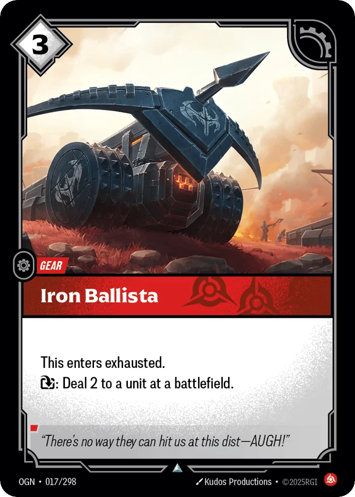 Iron Ballista · Origins