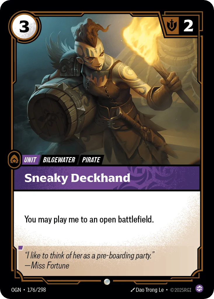 Sneaky Deckhand · Origins