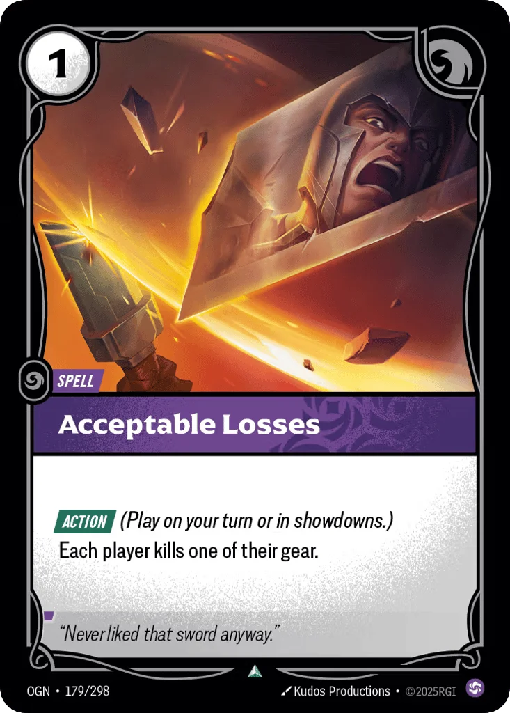 Acceptable Losses · Origins