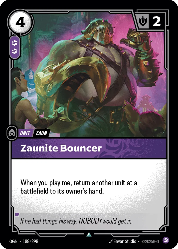Zaunite Bouncer · Origins