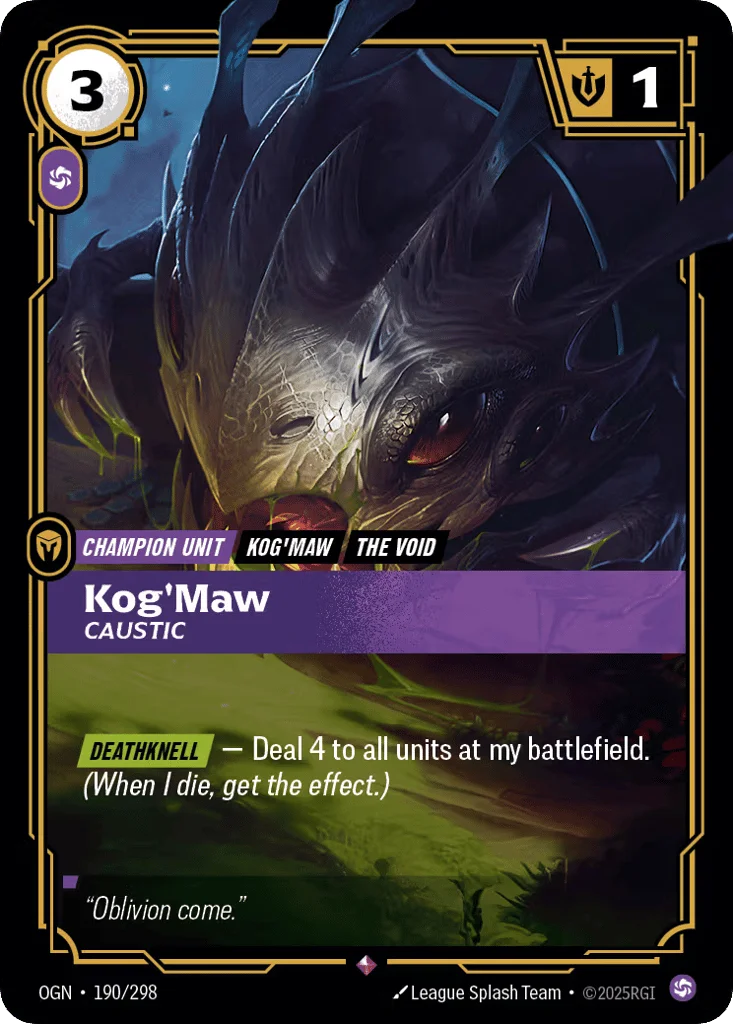 Kog'maw, Caustic · Origins