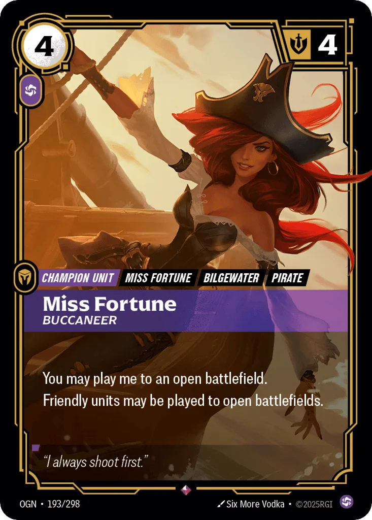 Miss Fortune, Buccaneer · Origins