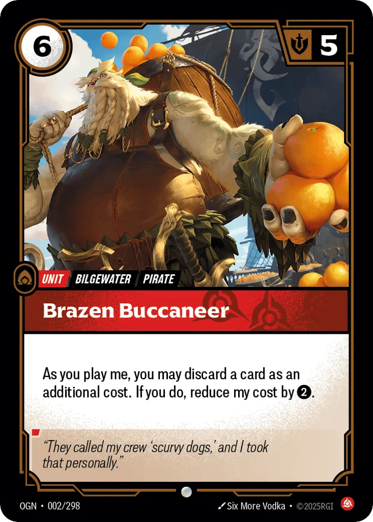 Brazen Buccaneer · Origins
