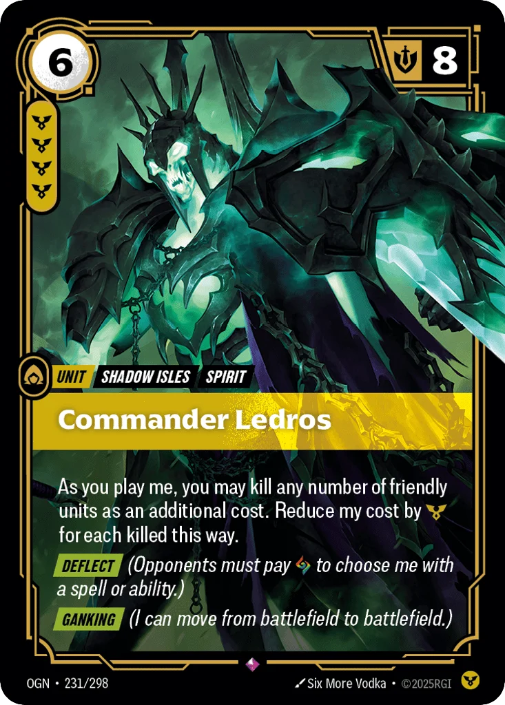 Commander Ledros · Origins