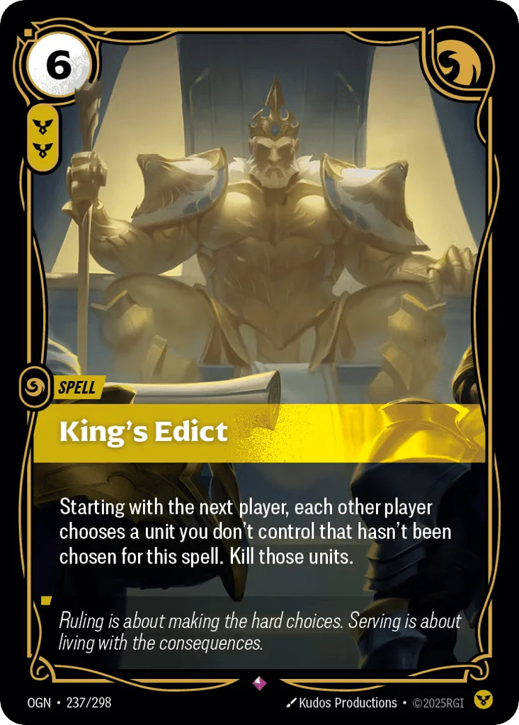 King's Edict · Origins