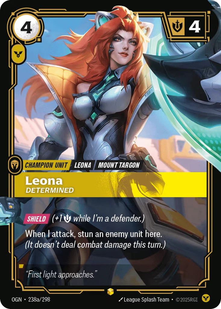 Leona, Determined · Origins