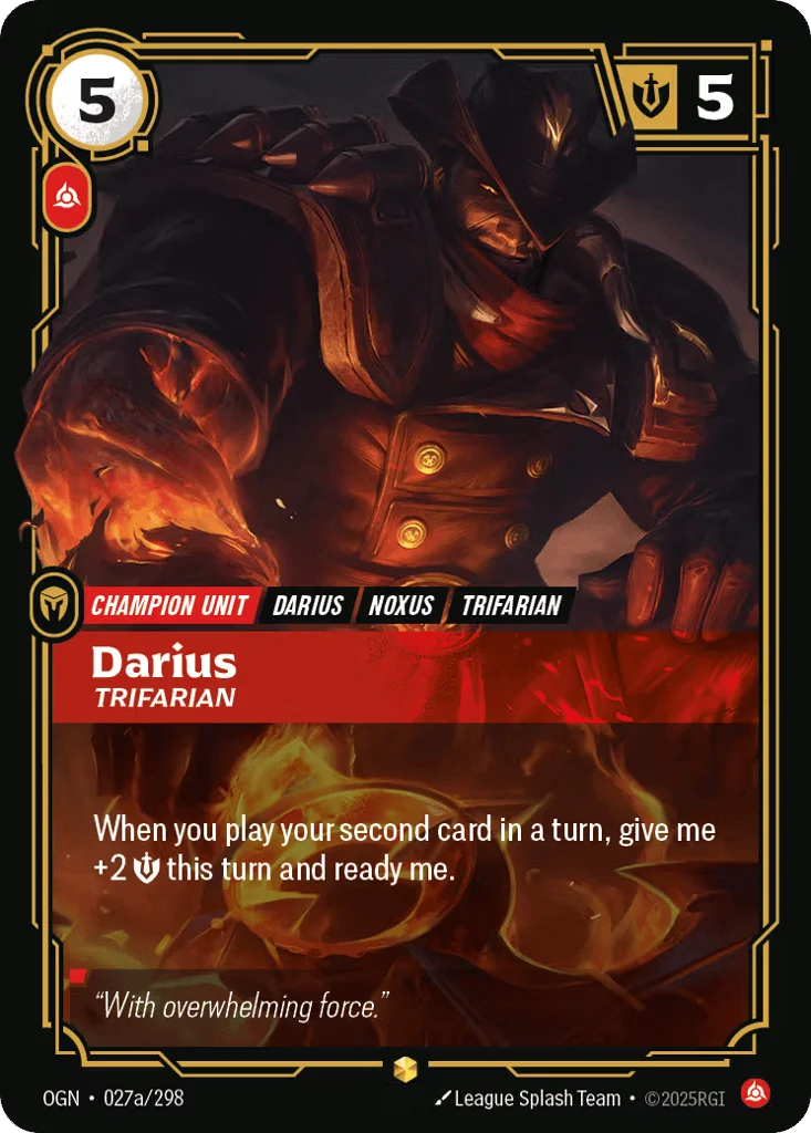 Darius, Trifarian · Origins