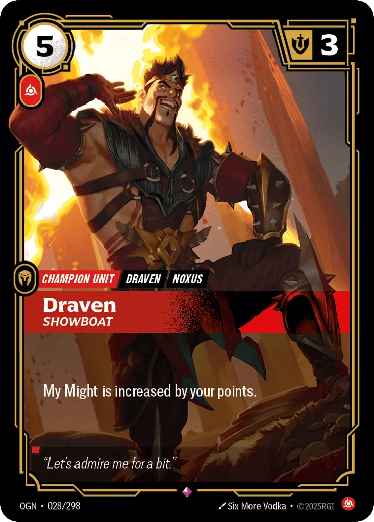 Draven, Showboat · Origins