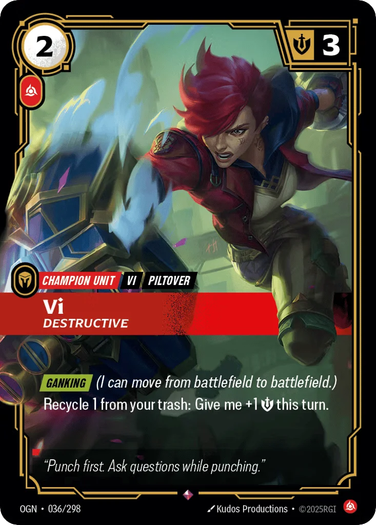 Vi, Destructive · Origins