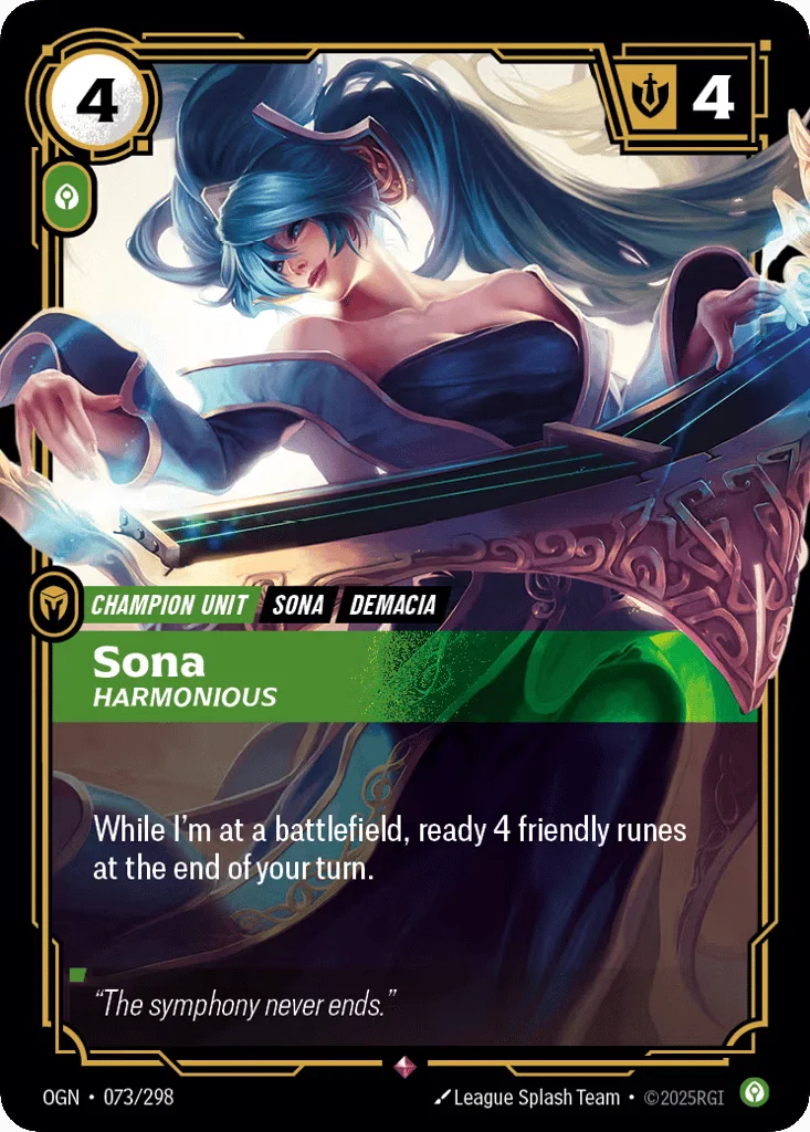 Sona, Harmonious · Origins