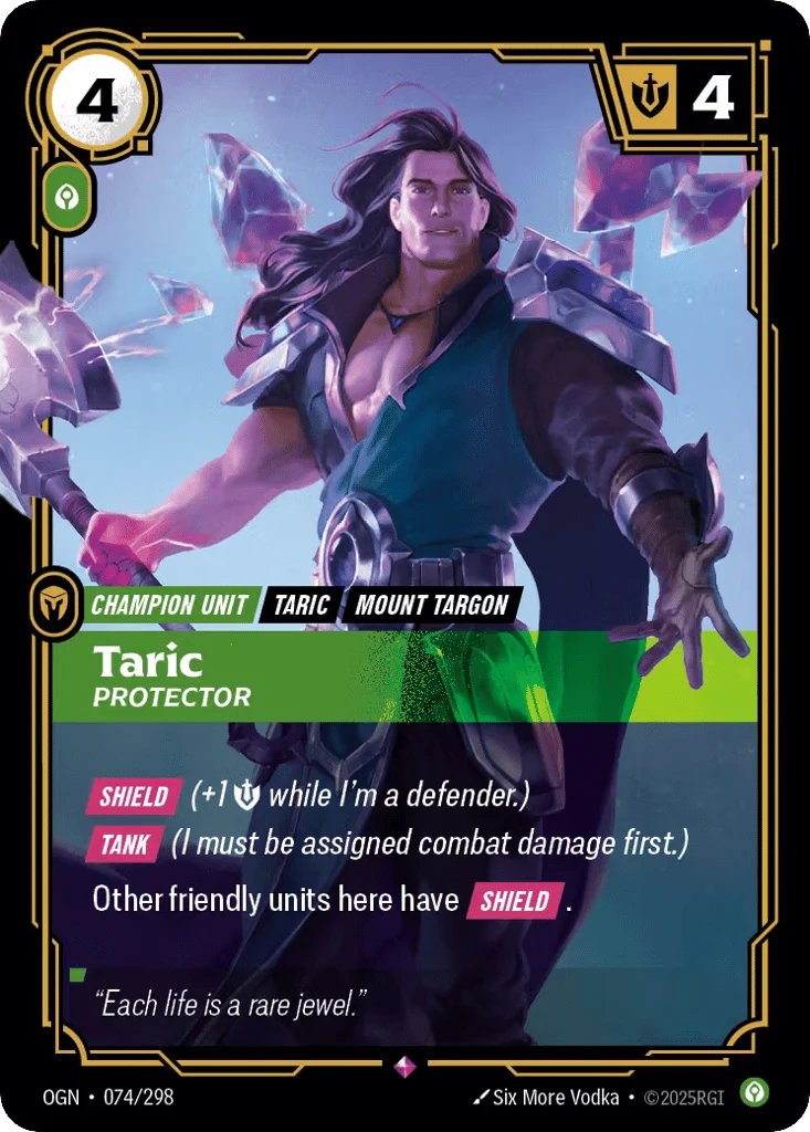 Taric, Protector · Origins