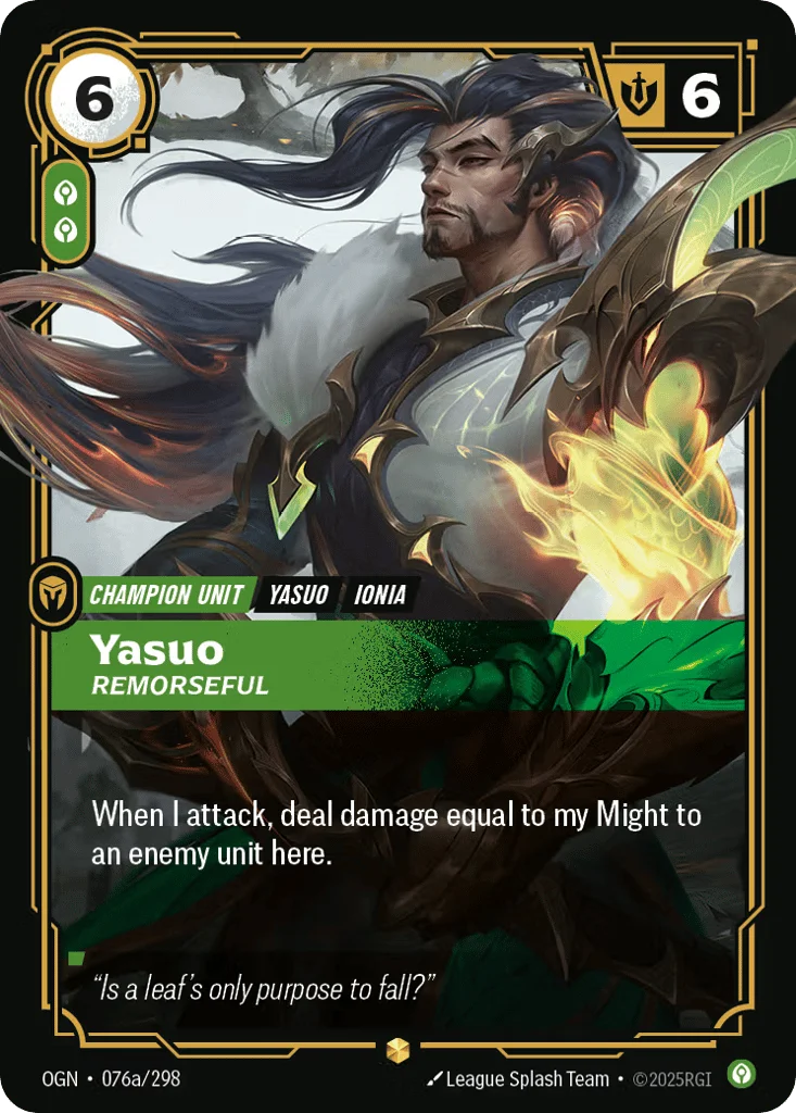 Yasuo, Remorseful · Origins