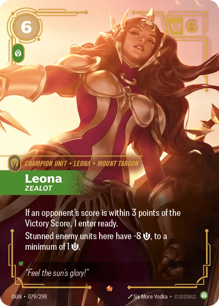Leona, Zealot · Origins