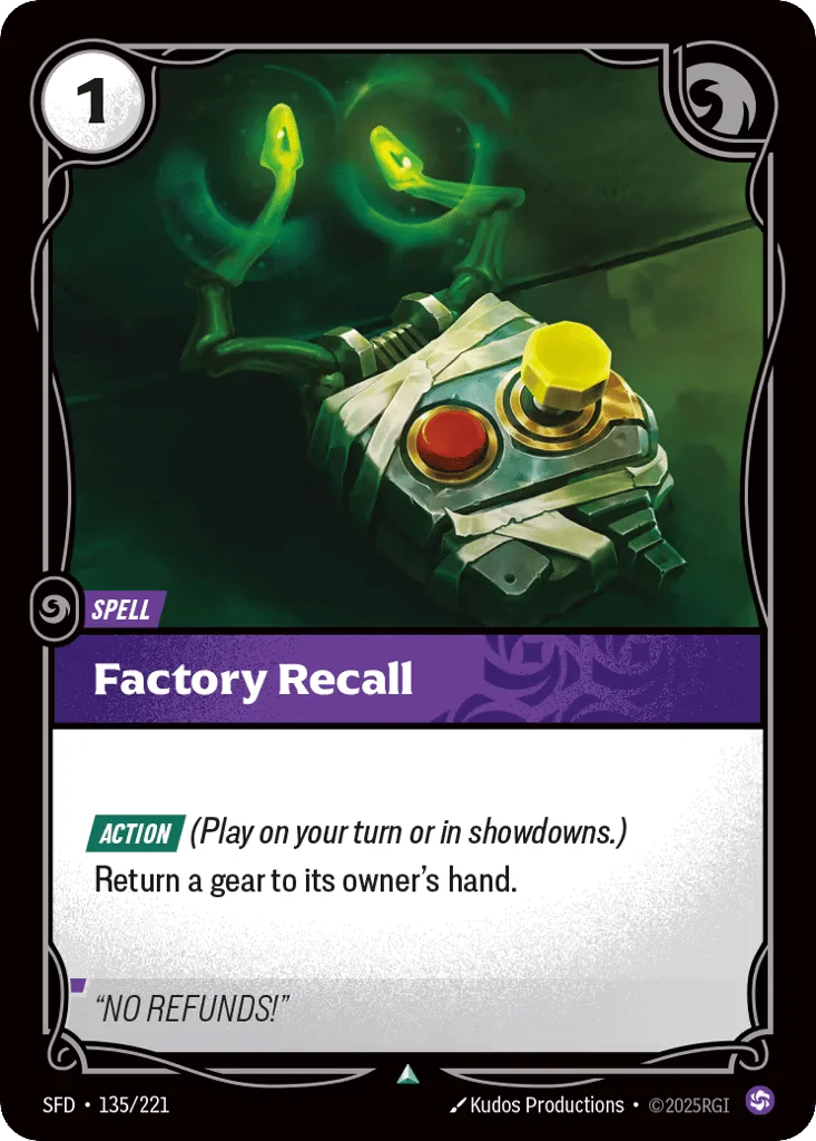 Factory Recall · Spiritforged
